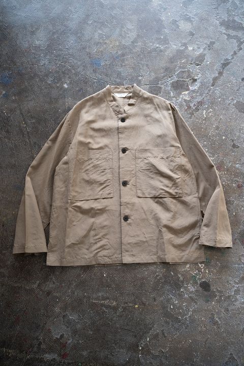 【ラスト1点】ラミー×キュプラシャツジャケット(KHAKI BEIGE)