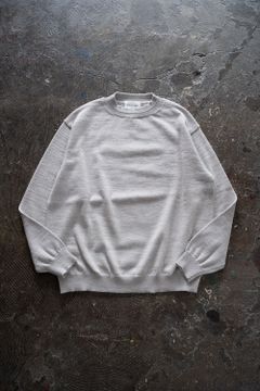 【ラスト1点】【22AW】アルパカ×ラミークルーネックニット(LIGHT GRAY)