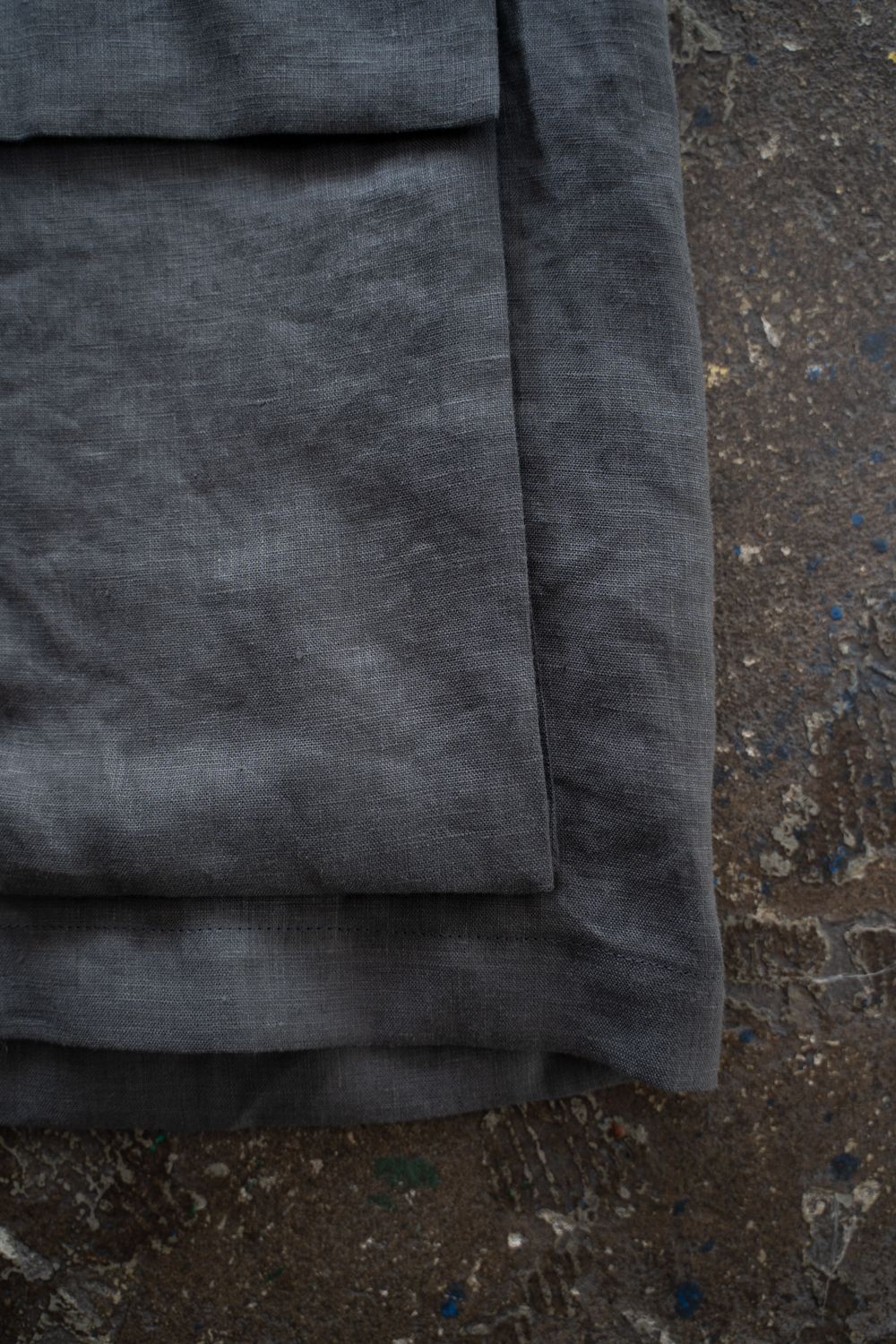 【26SS】リネンミニマルカバーオールジャケット(BLUE GREY)