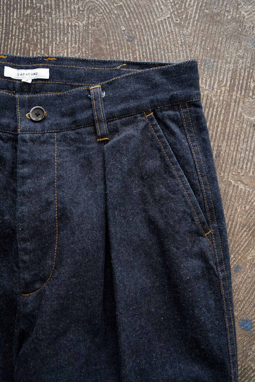 【26SS】2-Tack Cutoff Wide Denim Pants/2タックカットオフワイドデニムパンツ(INDIGO BLUE)