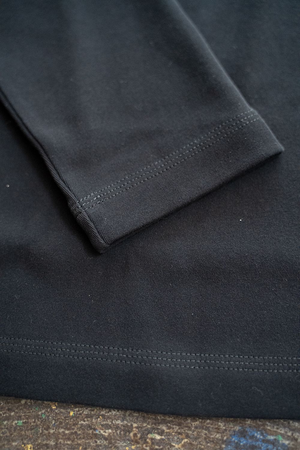 【ラスト1点】強撚コットンスムースロンTee(BLACK)
