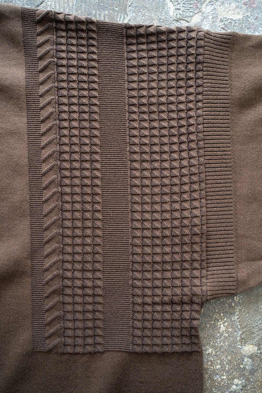 【ラスト1点】【24SS】Ogawa Henley Knit(BROWN)