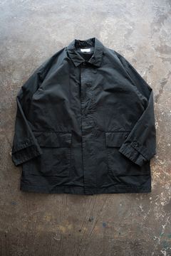 【26SS】ガーメントダイステンカラーハーフコート(BLACK NAVY)