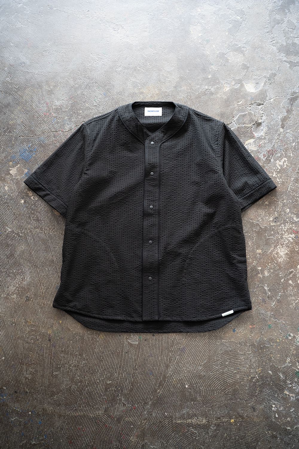 【25SS】"nite game"pajama(seersucker BLACK)【ユニセックス】【セットアップ】