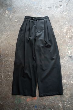 【26SS】2Tuck Wide Easy Pants/2タックワイドイージーパンツ(BLACK)