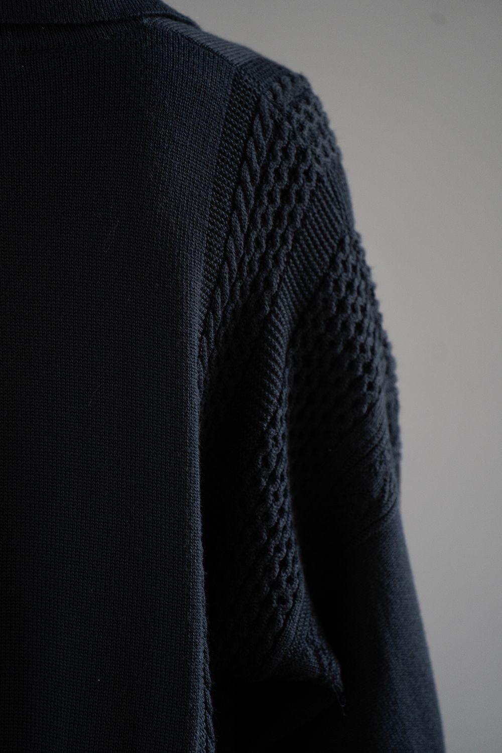 【ラスト1点】【24AW】Hatsuyuki Skipper Knit(BLACK)
