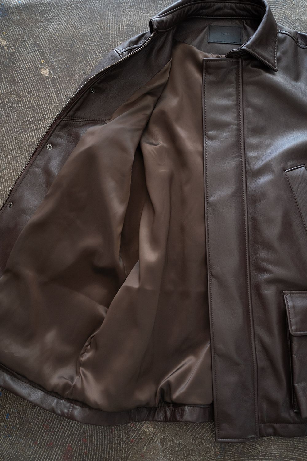 【ラスト1点】【24AW】Riding Leather Jacket/ライディングレザージャケット(BROWN)