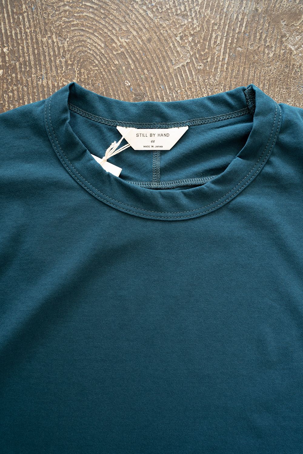 【ラスト1点】【23SS】強撚コットンスプリットヨークTシャツ(TEAL BLUE)