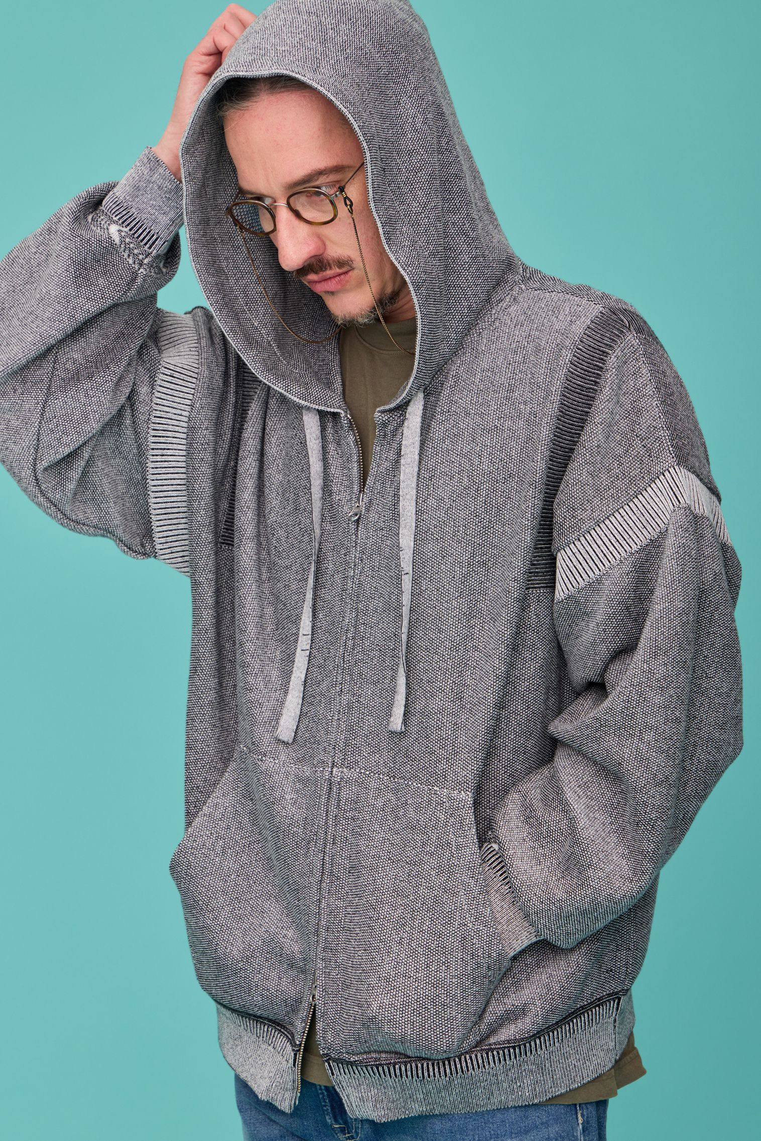 【26SS】Senshun Zip Hoodie(MIX GRAY)