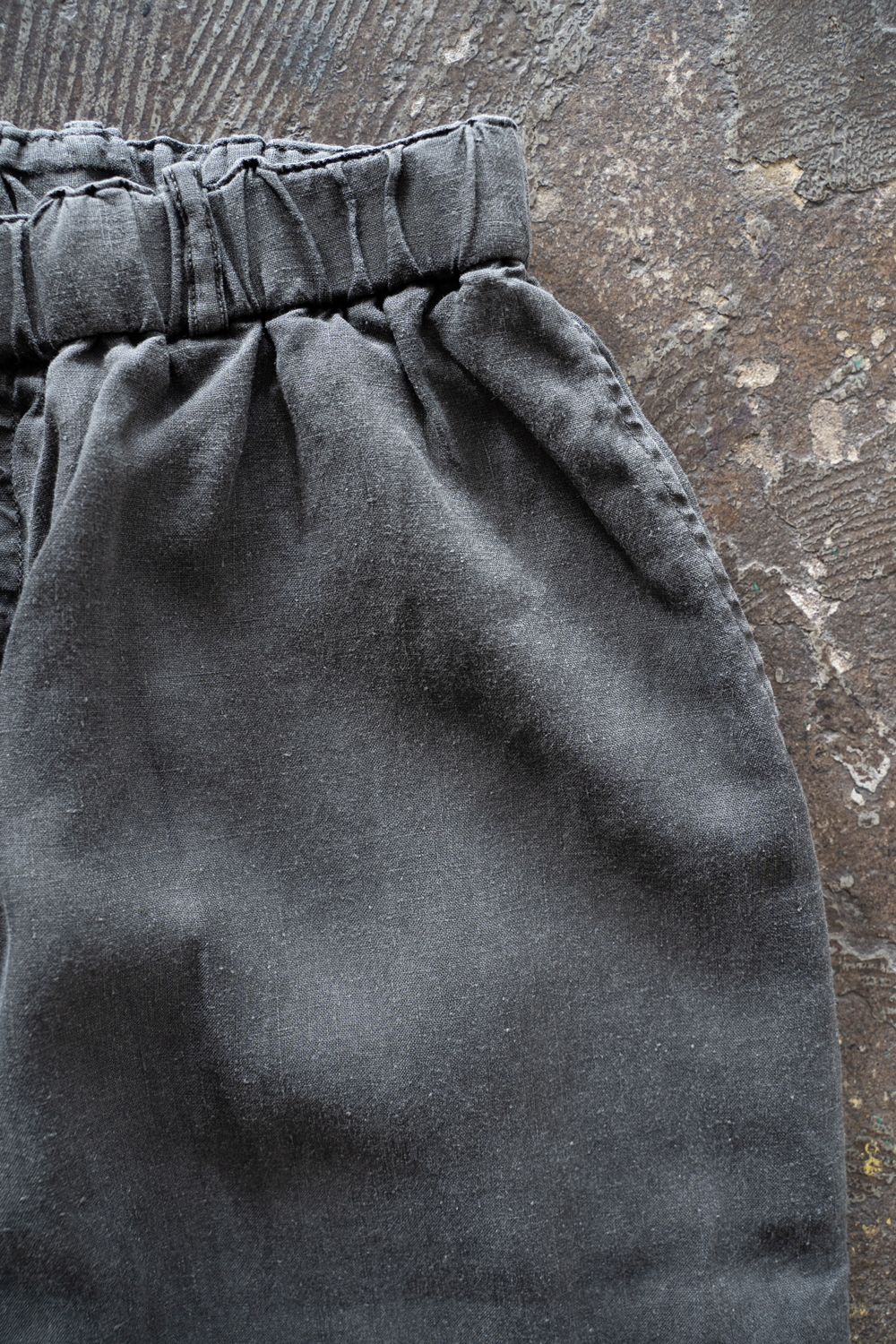 大麻ワイドパンツ(薄炭)