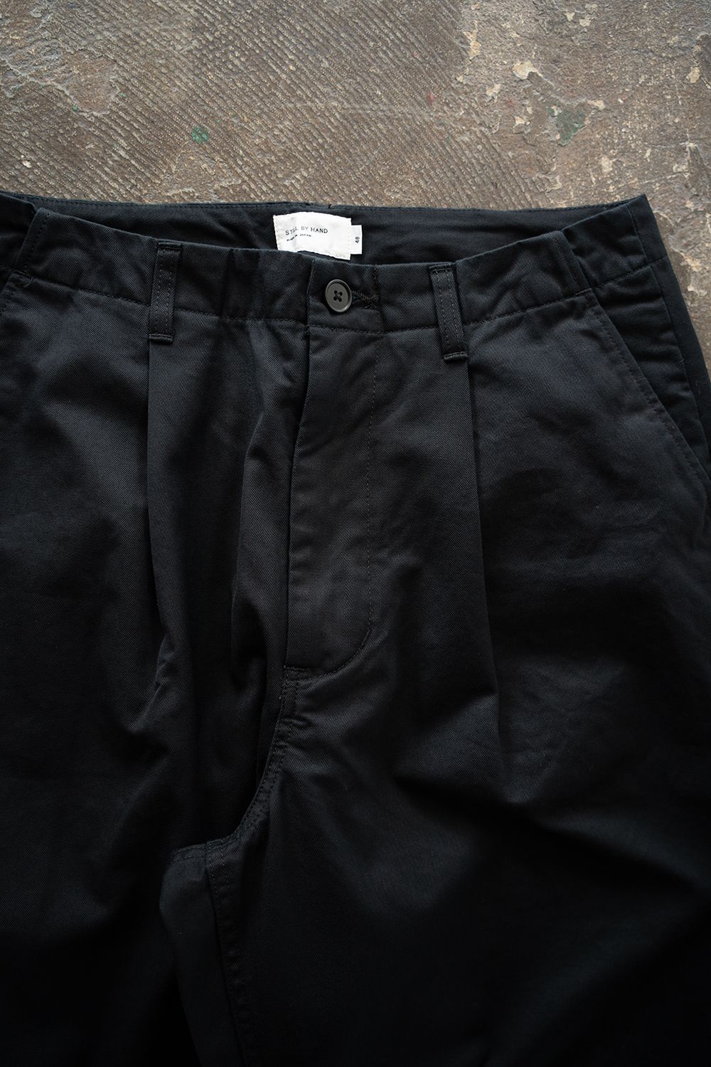 【26SS】セルビッチチノワンタックパンツ(BLACK NAVY)