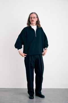 【ラスト1点】【24SS】Harukaze Half Zip Knit(BLACK)
