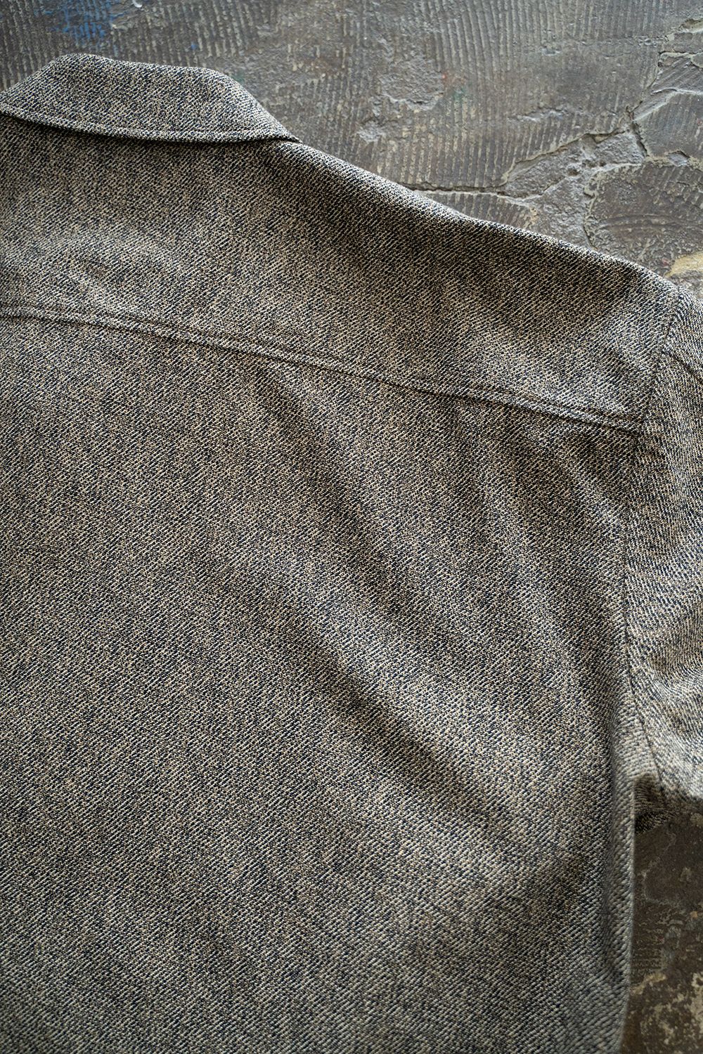 【ラスト1点】【23AW】綿ツイルコーチシャツブルゾン(MELANGE GRAY)