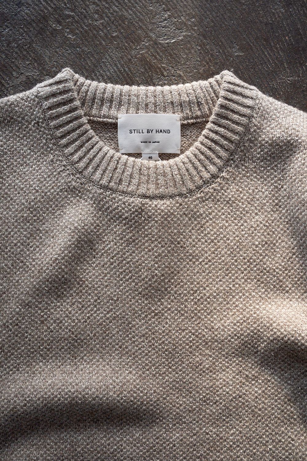 【26AW】ラムウール×ローシルクメランジニット(MELANGE BEIGE)