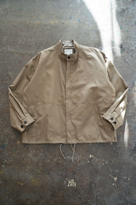 【ラスト1点】【22AW】甘撚りオックスショートブルゾン(KHAKI BEIGE)