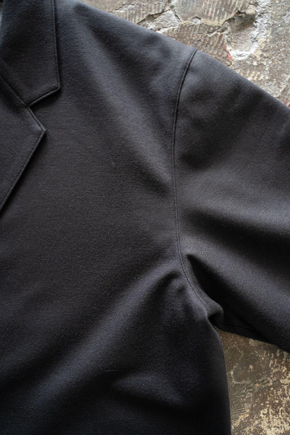 【ラスト1点】【24AW】ウールジャージーダブルジャケット(BLACK NAVY)