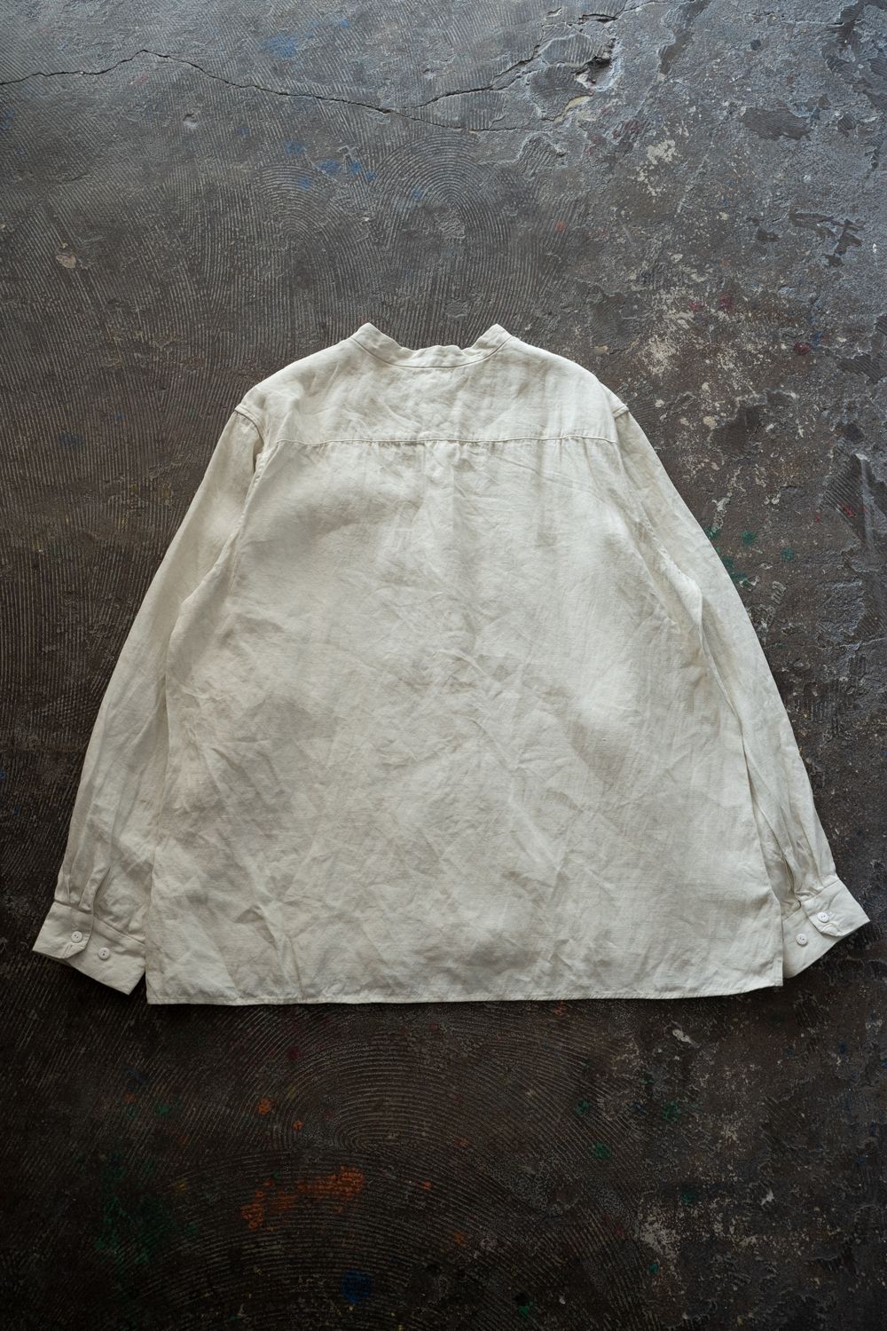 和紙大麻シャツ(ベンガラ白)
