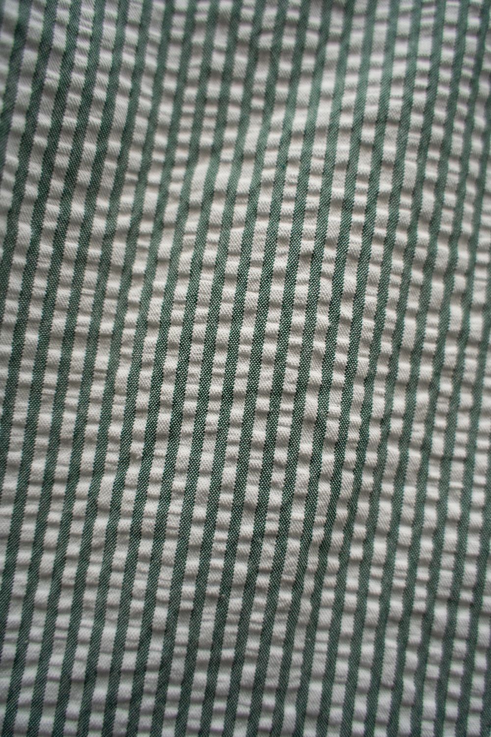 【ラスト1点】【25SS】"nite game"pajama(seersucker GREEN STRIPE)【ユニセックス】【セットアップ】