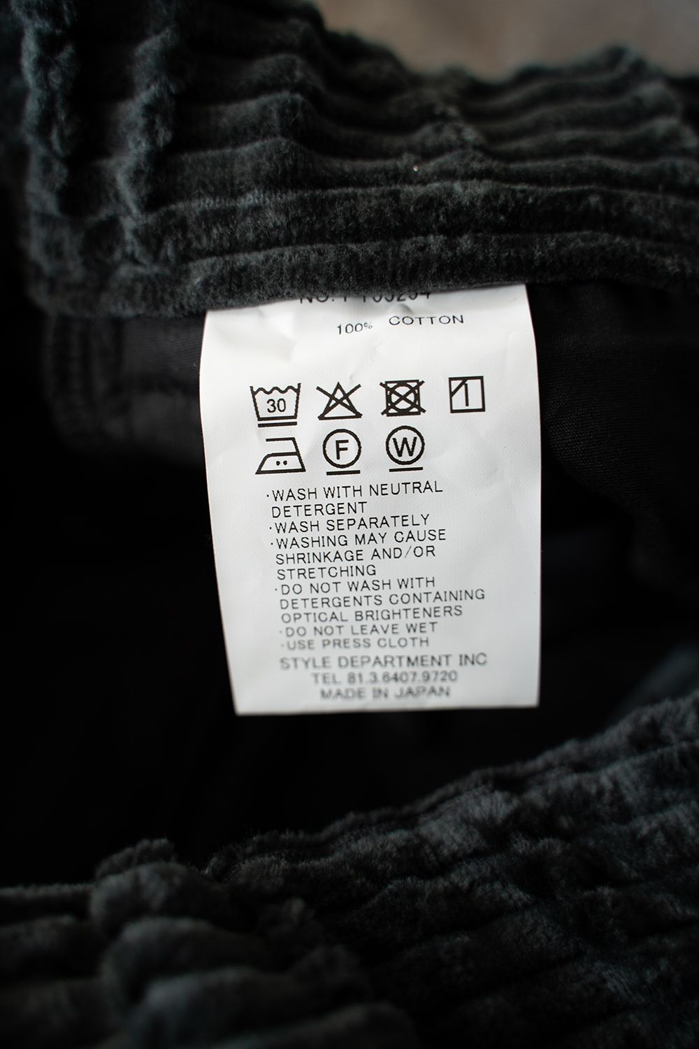 【25AW】3.5W太畝コーデュロイイージーパンツ(BLUE CHARCOAL)