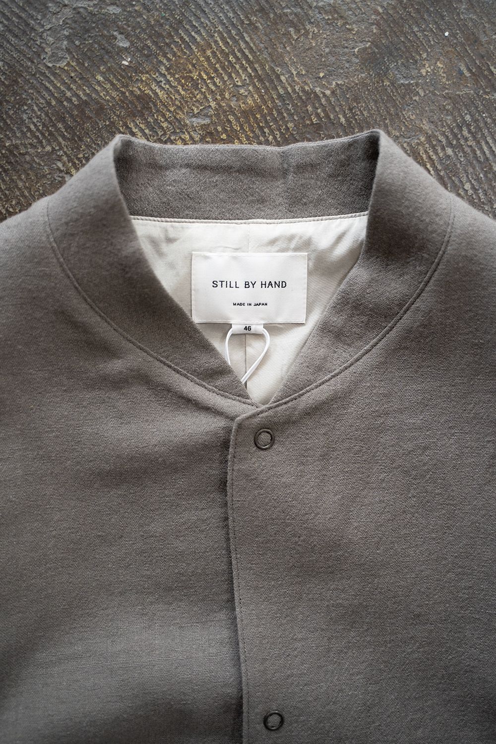 【ラスト1点】【24AW】リネン×ウールスタンドカラーブルゾン(TAUPE)