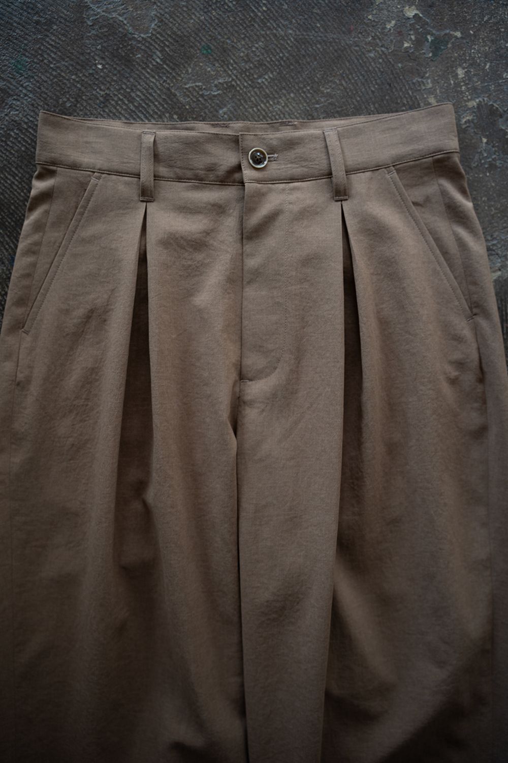 【26SS】2-Tack Wide Slacks/2タックワイドスラックス(BEIGE)