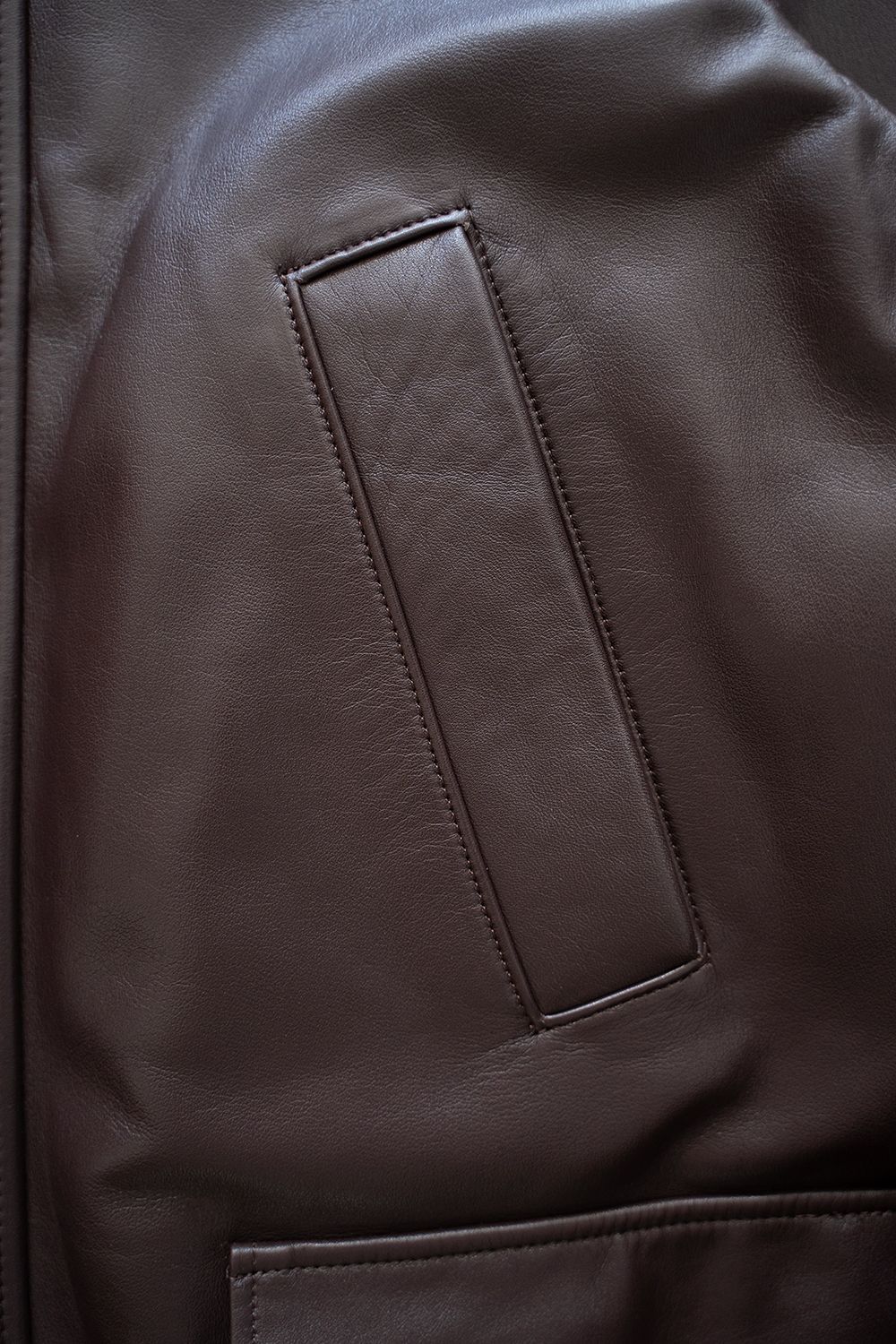 【ラスト1点】【24AW】Riding Leather Jacket/ライディングレザージャケット(BROWN)