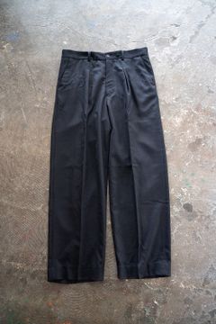 【ラスト1点】ウールフラノセンタープレススラックス(DARK NAVY)