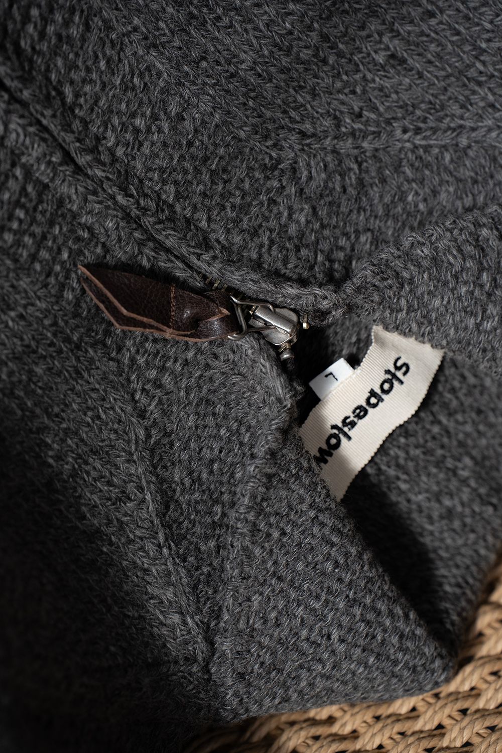 【Sサイズ】Cotton/Papar/Wool HAND KNITTING cowichan sweater(KURE)