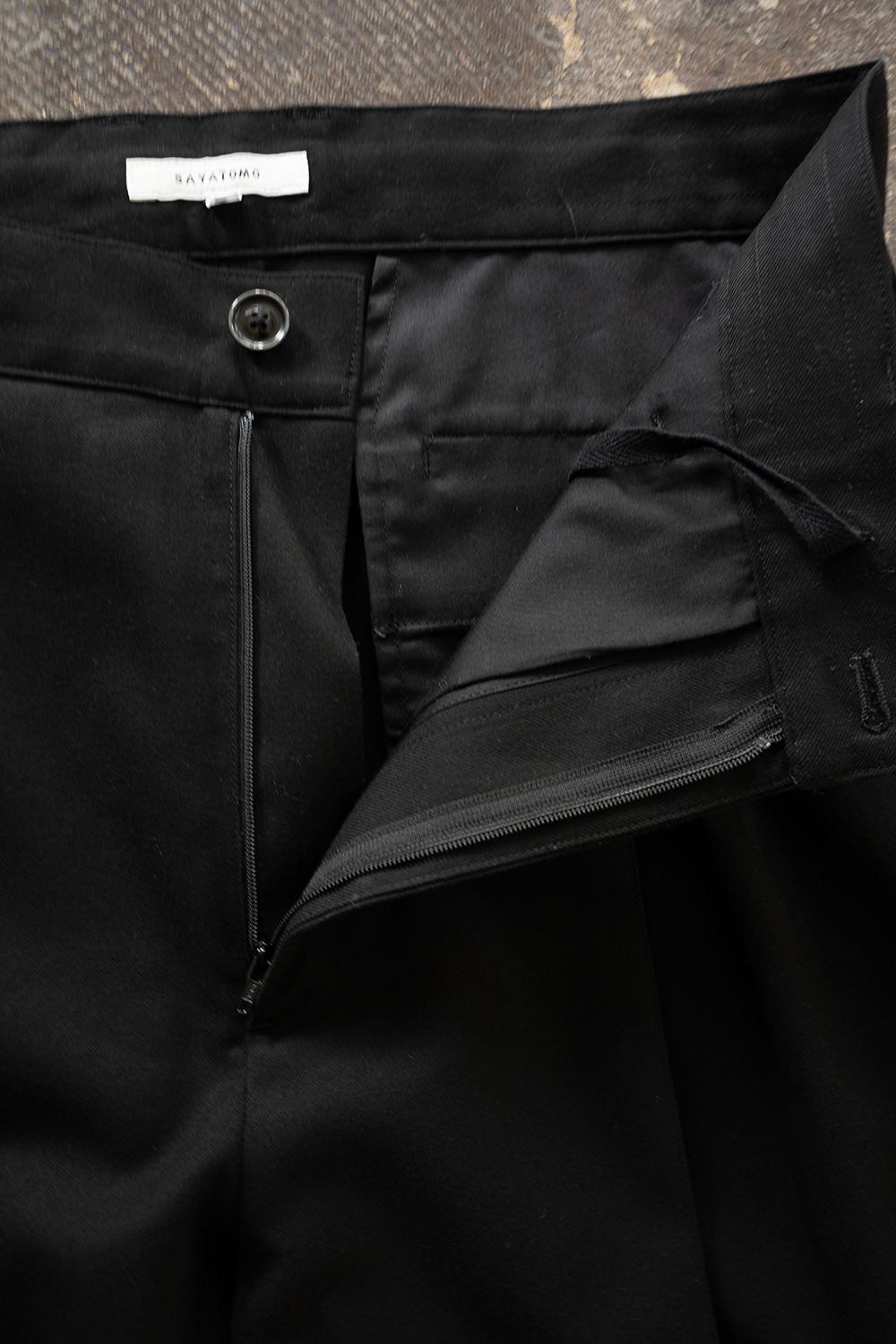 【26AW】2-Tack Wide Slacks/2タックワイドスラックス(BLACK)