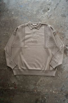 【ラスト1点】【22AW】Hatsushimo Knit Polo(GREIGE)