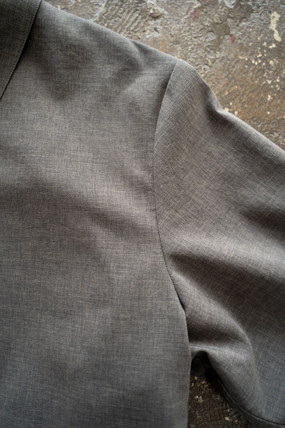 【22SS】強撚ポリエステルジップブルゾン(GRAY)