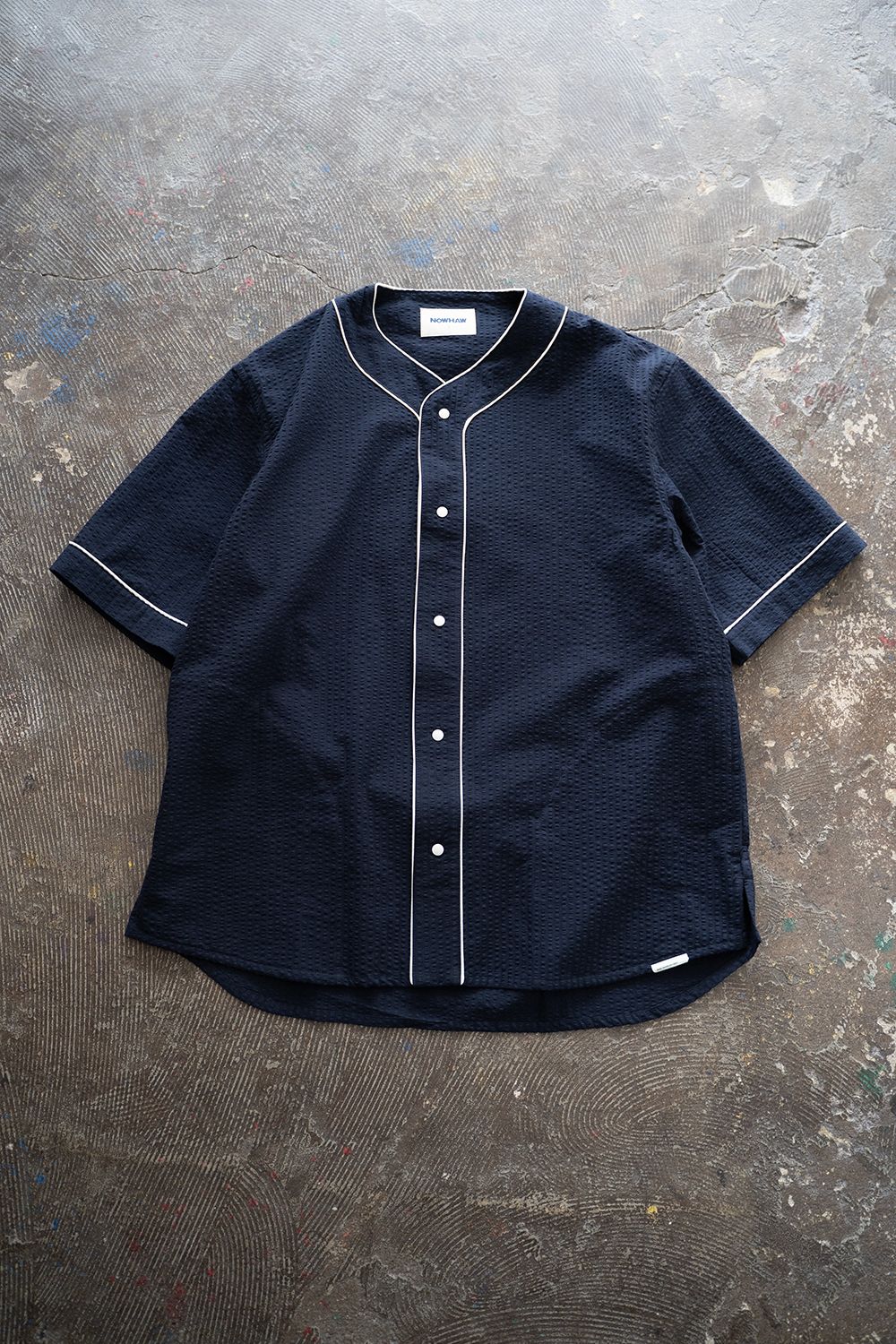 【ラスト1点】【25SS】"nite game"pajama(seersucker NAVY)【ユニセックス】【セットアップ】