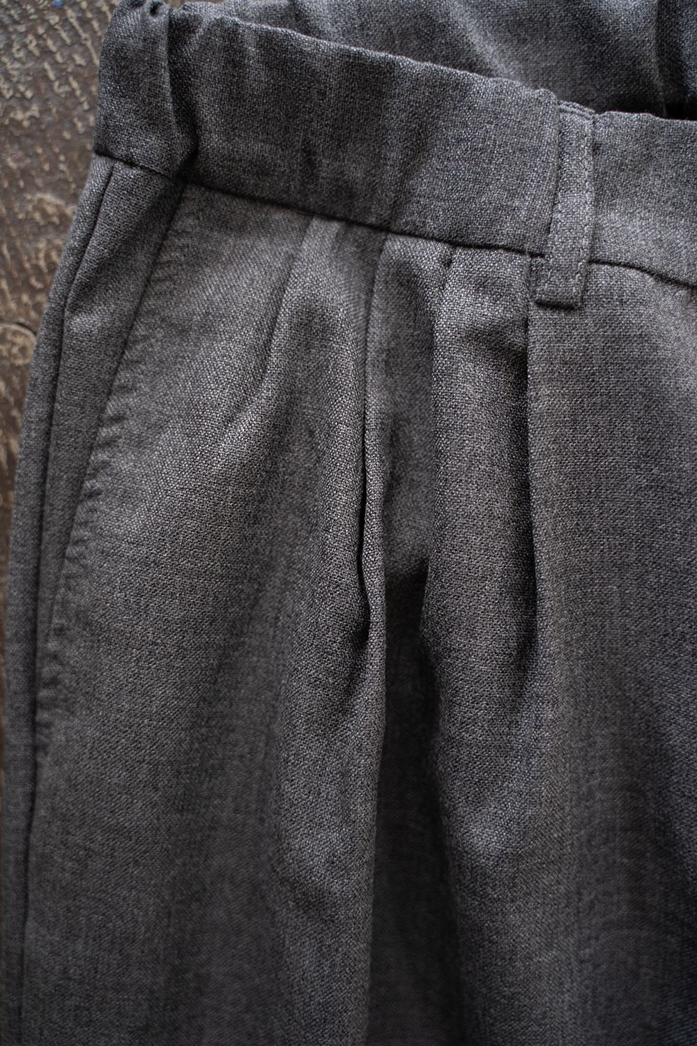 【ラスト1点】【24AW】ウール4タックイージーパンツ(GRAY)