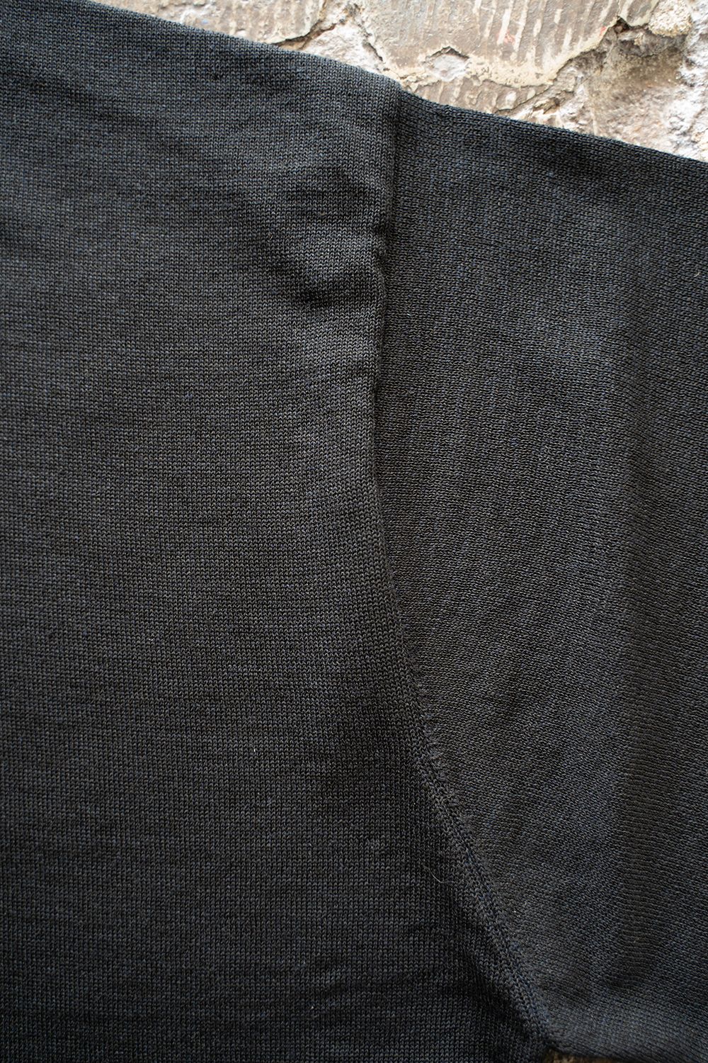 【ラスト1点】【24SS】綿×ポリエステル×リネン12Gニットカーディガン(BLACK NAVY)