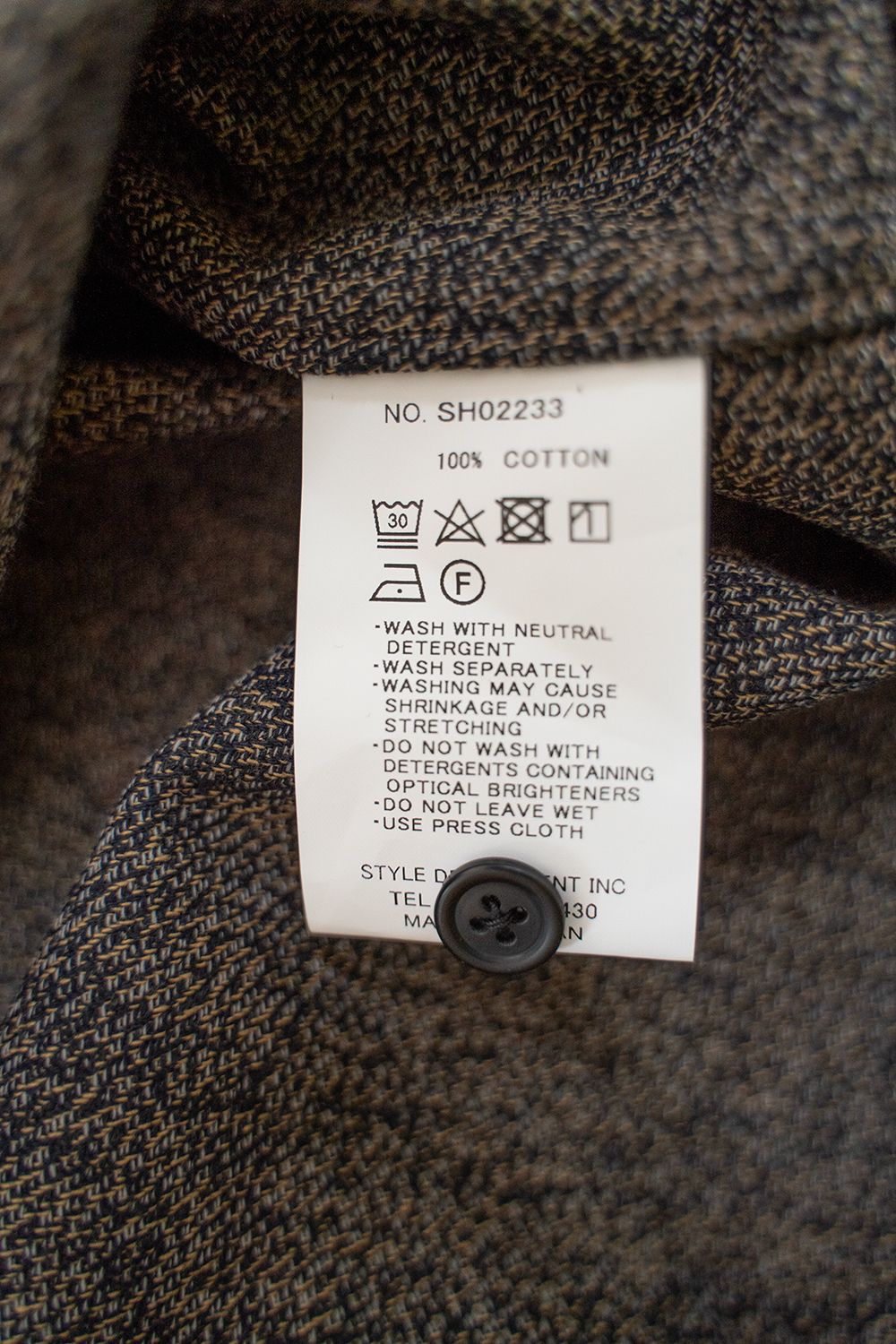 【ラスト1点】【23AW】綿ツイルコーチシャツブルゾン(MELANGE NAVY)