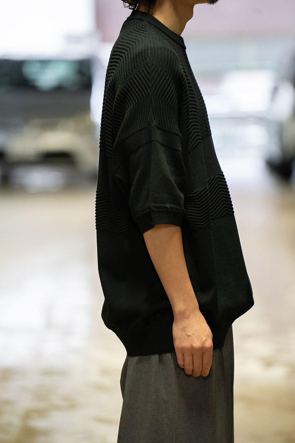 YASHIKI - 【ラスト1点】【25SS】Sogon Knit(BLACK) | Salty YASHIKI - 【ラスト1点】【25SS】Sogon Knit(BLACK) | Salty