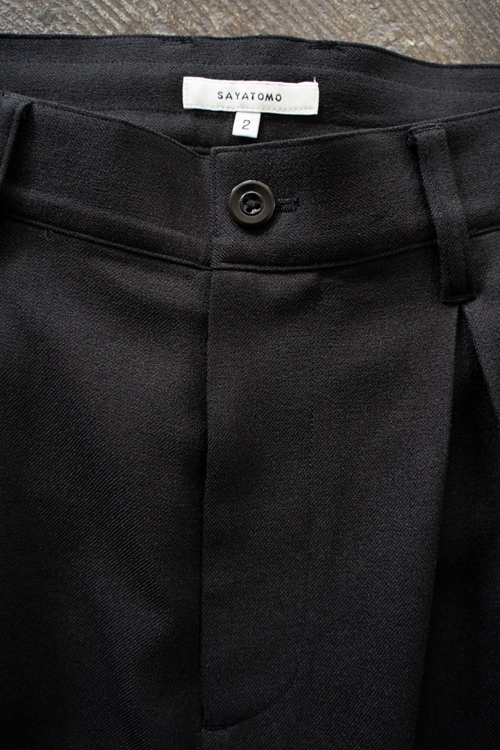 【ラスト1点】【25AW】2-Tack Wide Slacks/2タックワイドスラックス(BLACK)