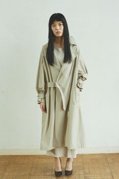 【ラスト1点】スビンコットンタイプライタータイロッケンコート(BEIGE)