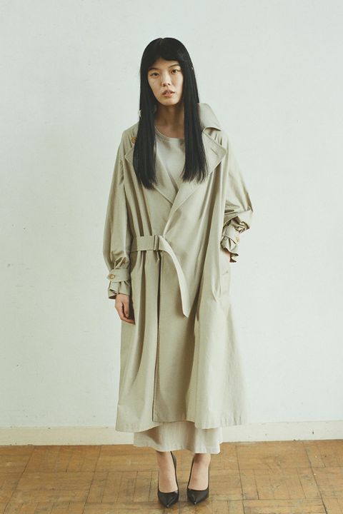 【ラスト1点】スビンコットンタイプライタータイロッケンコート(BEIGE)