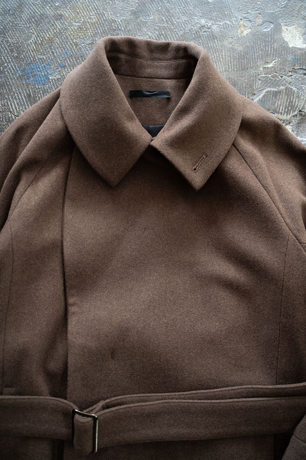【25AW】Belted Over Coat/ベルテッドオーバーコート(BROWN)