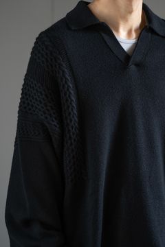 【ラスト1点】【24AW】Hatsuyuki Skipper Knit(BLACK)
