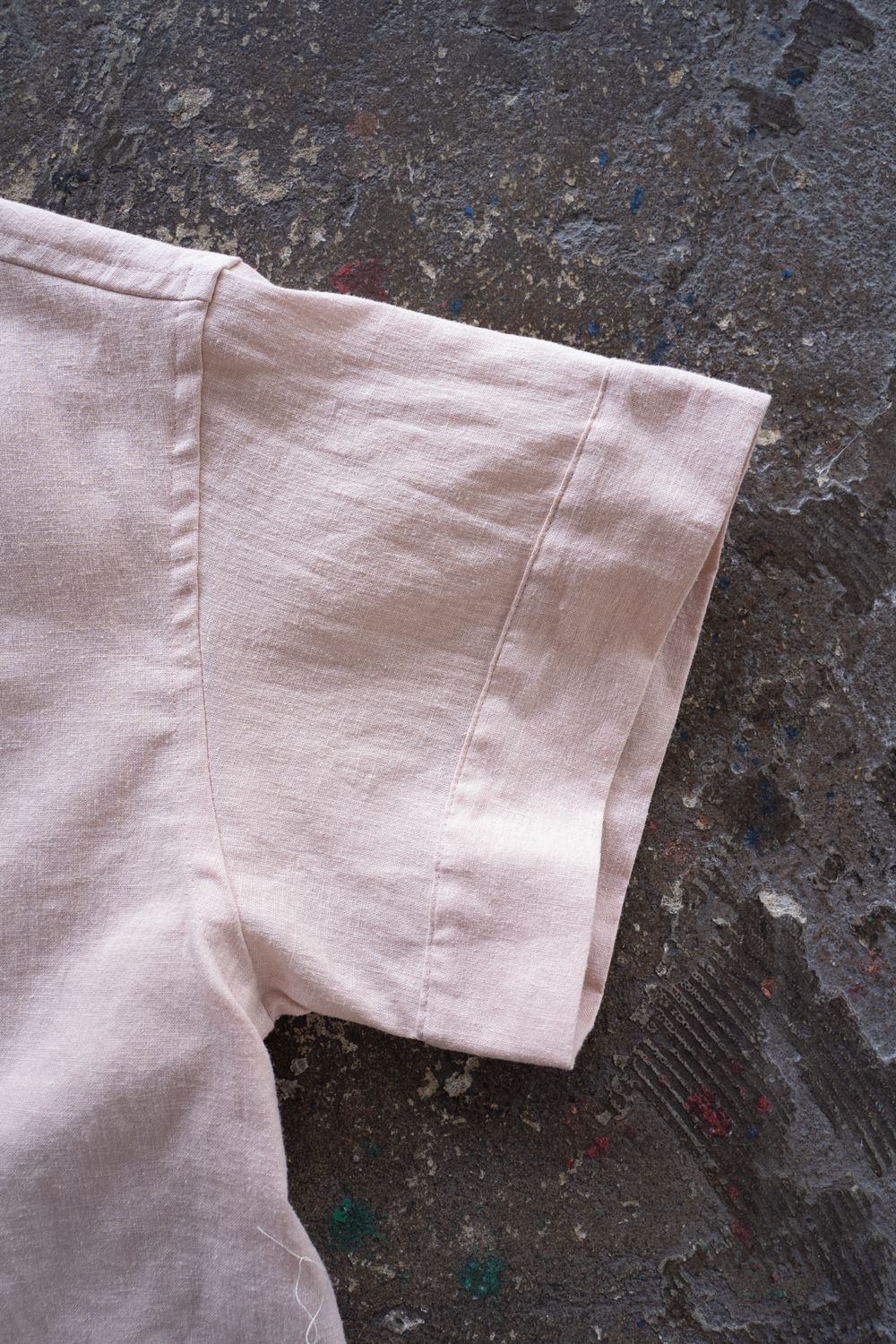 【26SS】"joint(short)"pajama【オールインワン】(washed cotton hemp PINK)