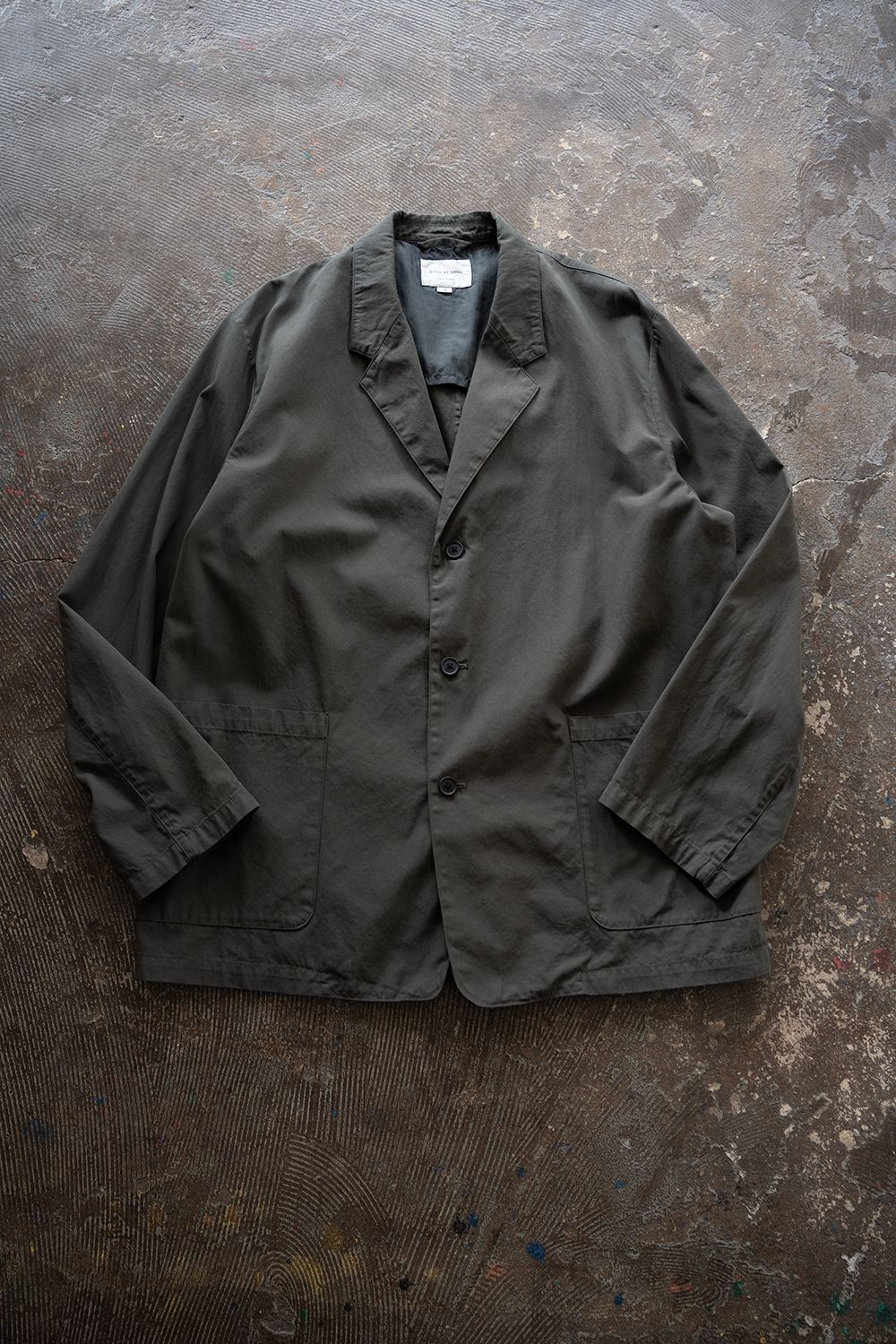 【ラスト1点】【26SS】ガーメントダイ3Bジャケット(DARK OLIVE)