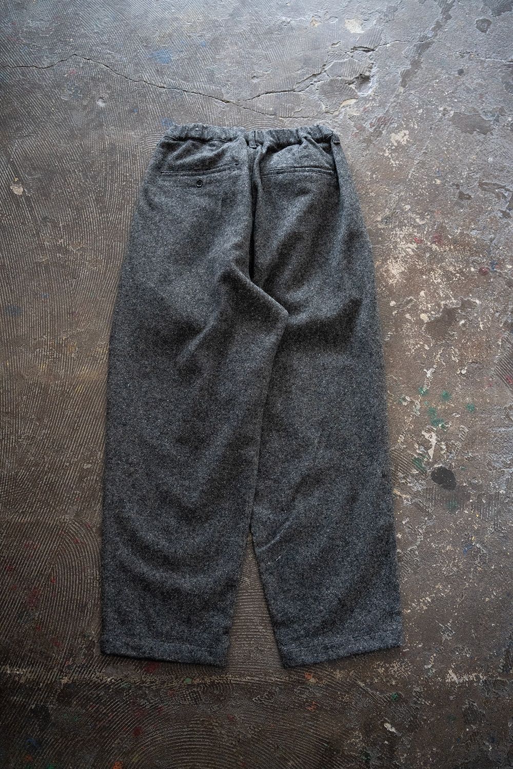 【25AW】5者混ネップツイードスラックス(GRAY)