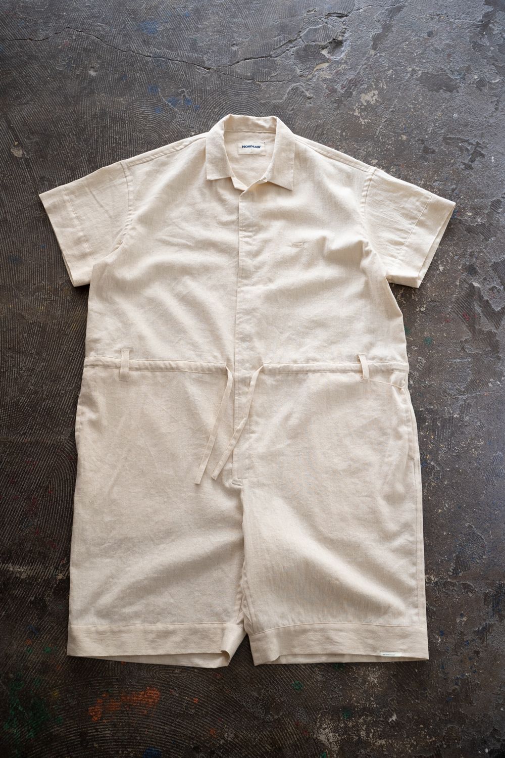 【26SS】"joint(short)"pajama【オールインワン】(washed cotton hemp NATURAL)