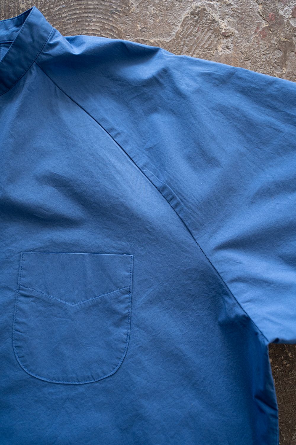 【ラスト1点】【23SS】Over Sized Band Collar Shirts(OCEAN BLUE)