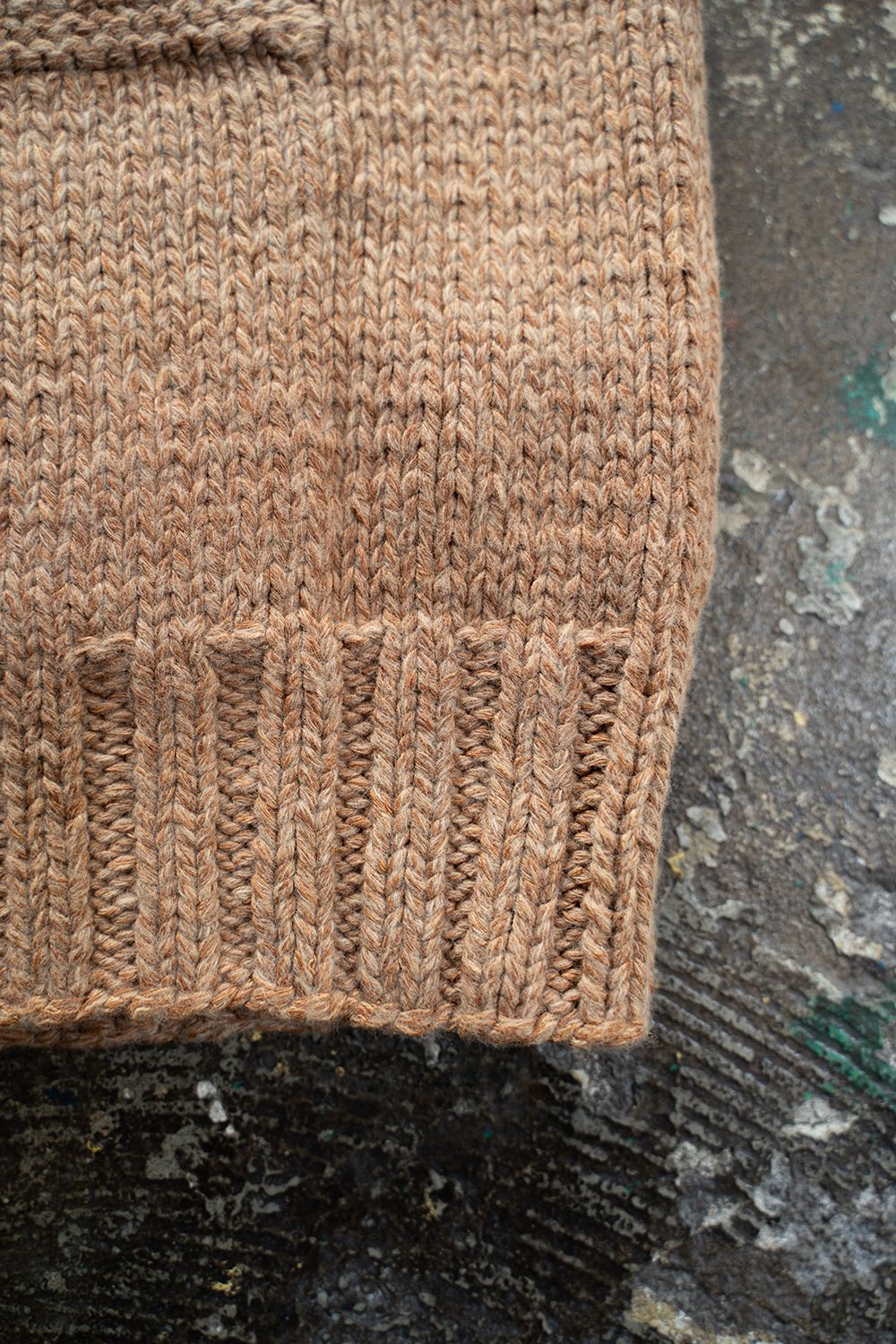 【Sサイズ】Cotton/Papar/Wool HAND KNITTING cowichan sweater(KAKISHIBU)