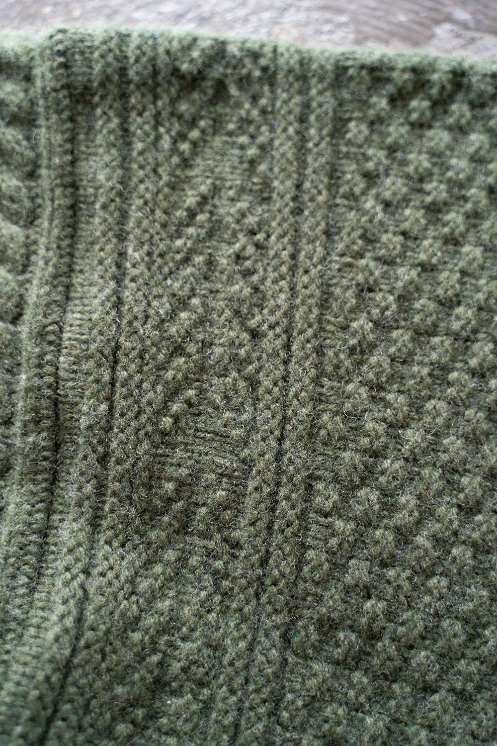 【ラスト1点】【22AW】Shizuku Curl High Neck Knit(MOSS GREEN)