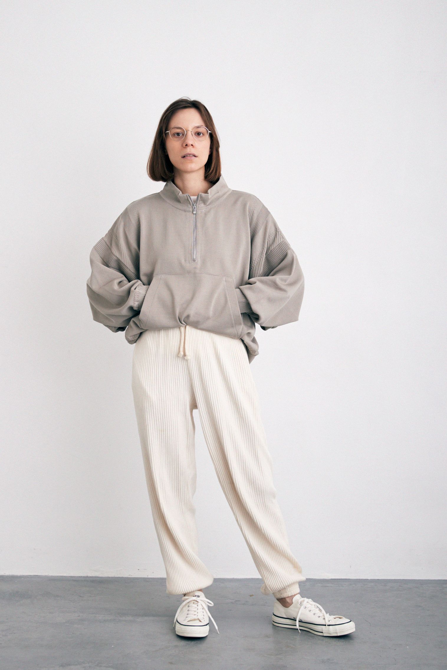 YASHIKI - 【ラスト1点】【24SS】Harukaze Half Zip Knit(LIGHT