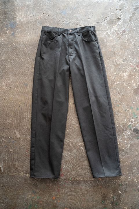 【ラスト1点】スビンコットンリサイクルポリエステル4ポケットパンツ(BLACK)